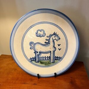 M. A. Hadley Pottery Horse Dinner Plate